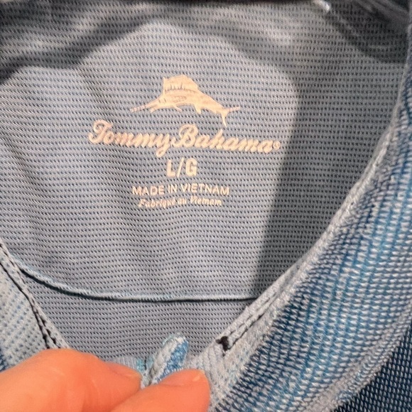Men’s Blue Tommy Bahama Short Sleeve Polo Shirt Size Large - Picture 4 of 11